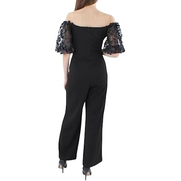 Xscape "BELLE" OFF SHOULDER SCUBA CREPE JUMPSUIT Size 14 New w/ Tag MSRP $219 - Picture 2 of 15